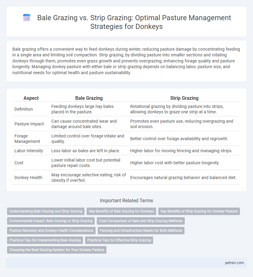 Bale Grazing vs. Strip Grazing: Optimal Pasture Management Strategies for Donkeys