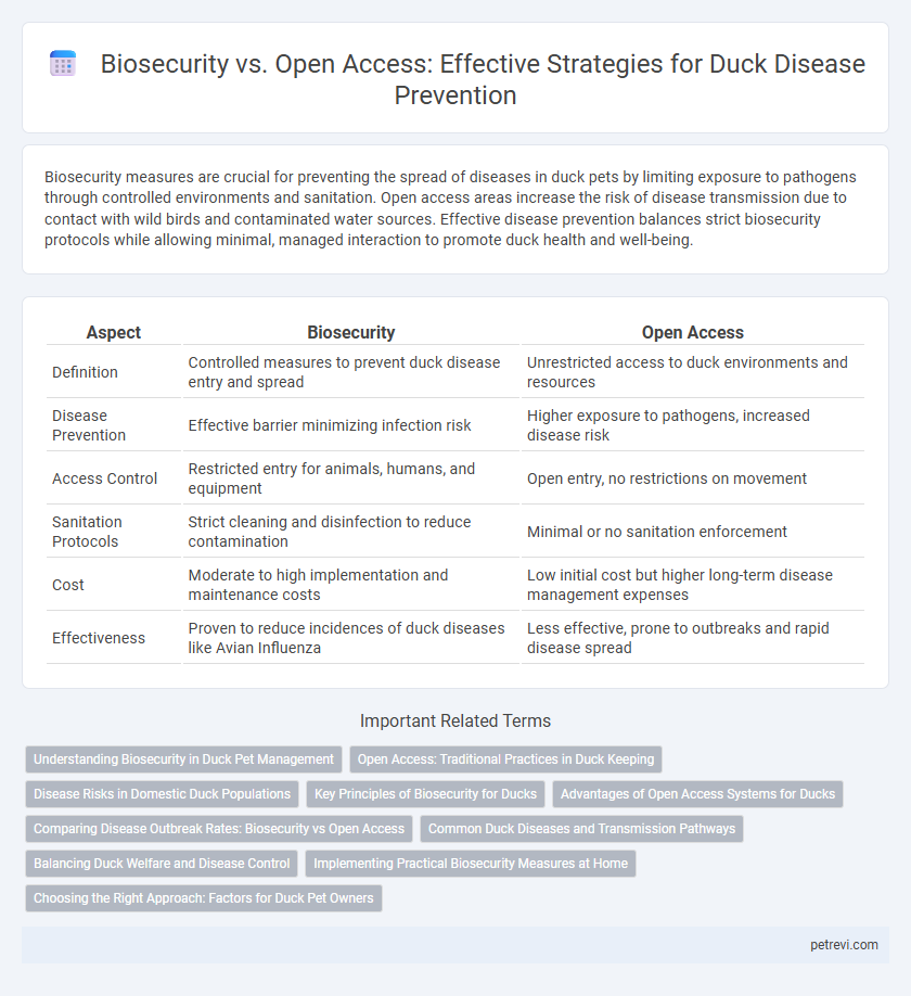 Biosecurity vs. Open Access: Effective Strategies for Duck Disease Prevention