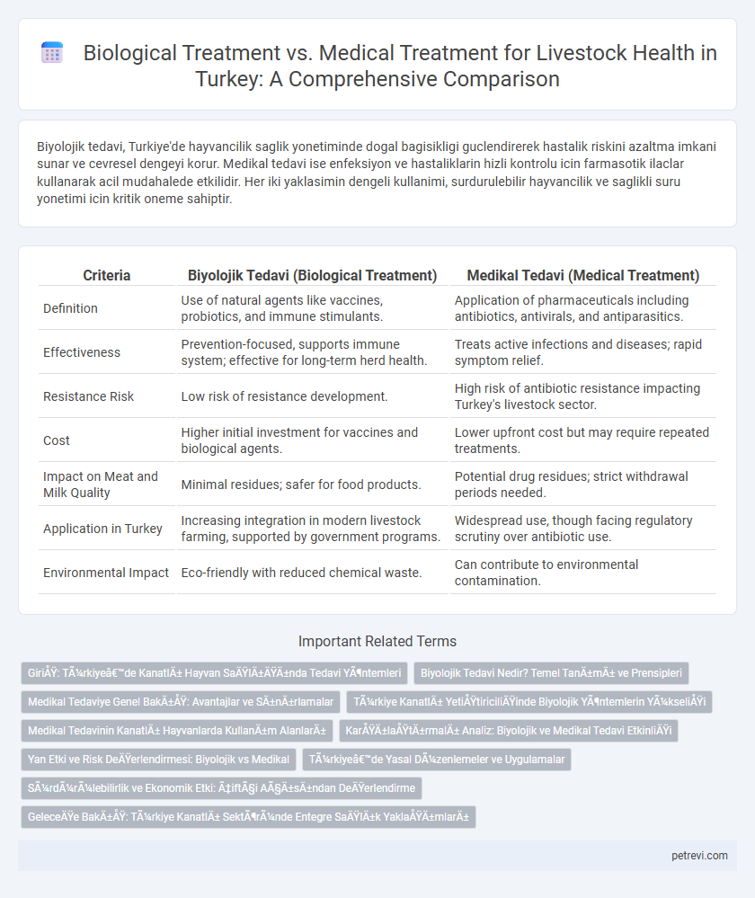 Biological Treatment vs. Medical Treatment for Livestock Health in Turkey: A Comprehensive Comparison