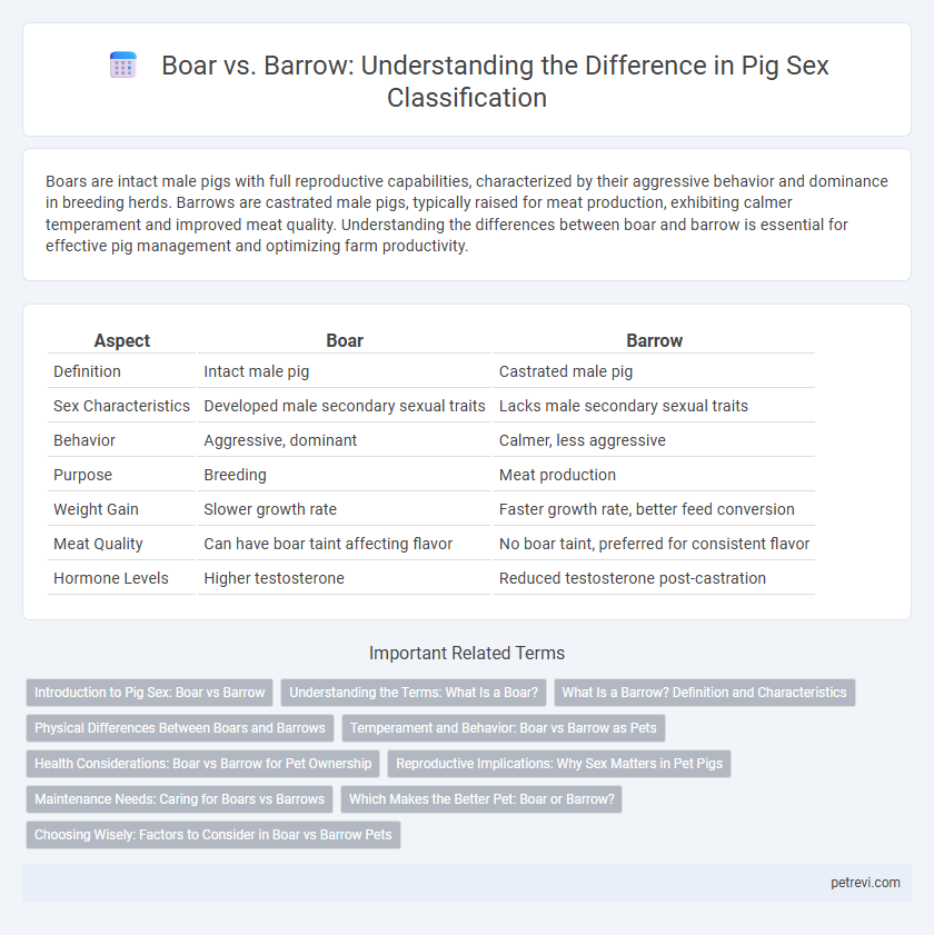 Boar vs. Barrow: Understanding the Difference in Pig Sex Classification