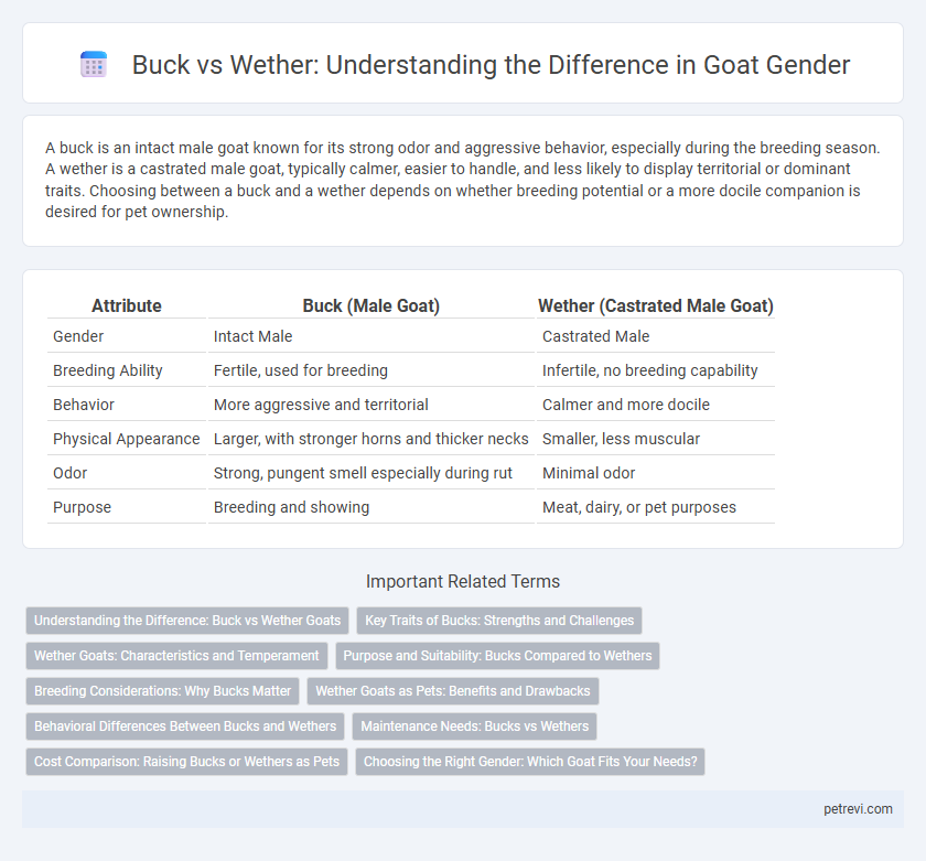 Buck vs Wether: Understanding the Difference in Goat Gender