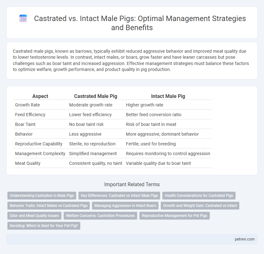Castrated vs. Intact Male Pigs: Optimal Management Strategies and Benefits