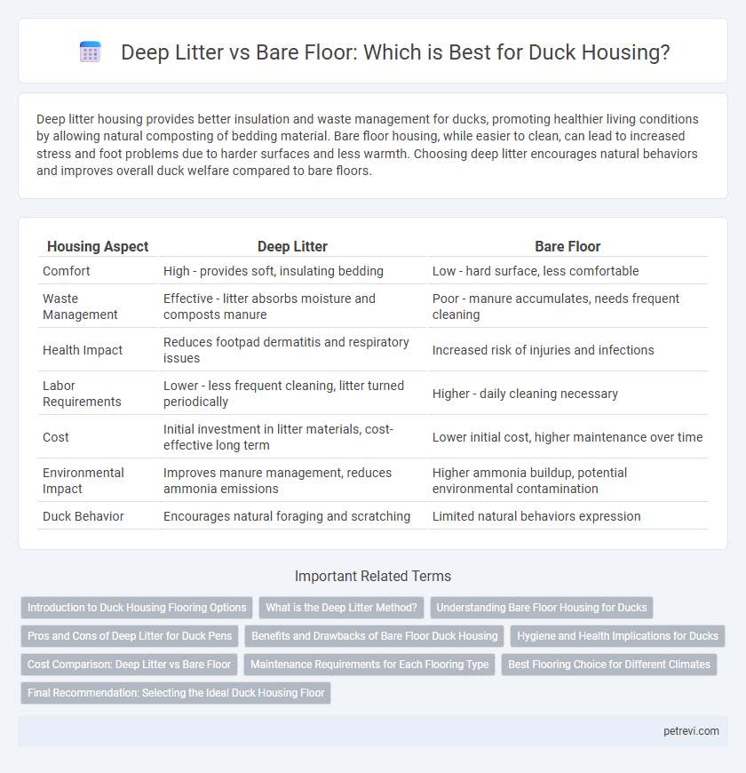 Deep Litter vs Bare Floor: Which is Best for Duck Housing?