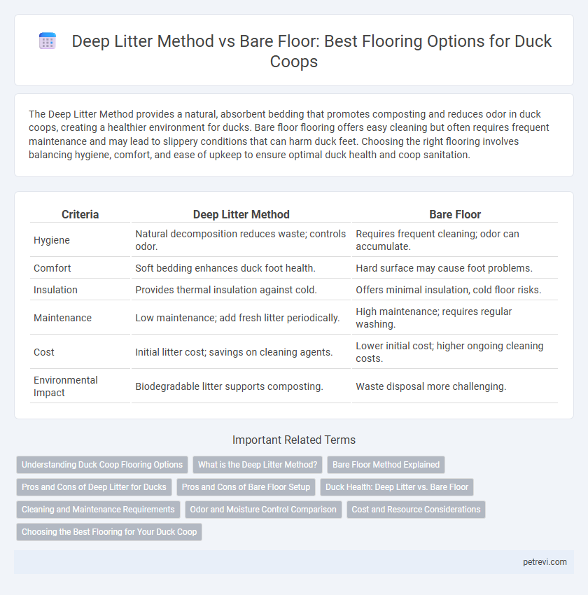 Deep Litter Method vs Bare Floor: Best Flooring Options for Duck Coops
