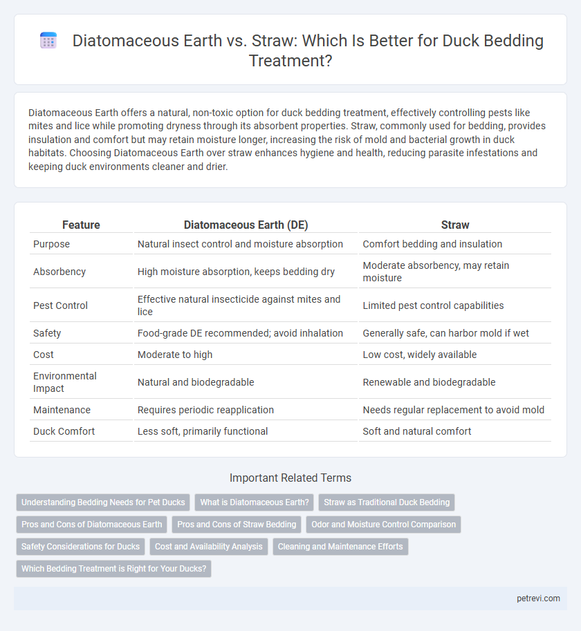 Diatomaceous Earth vs. Straw: Which Is Better for Duck Bedding Treatment?