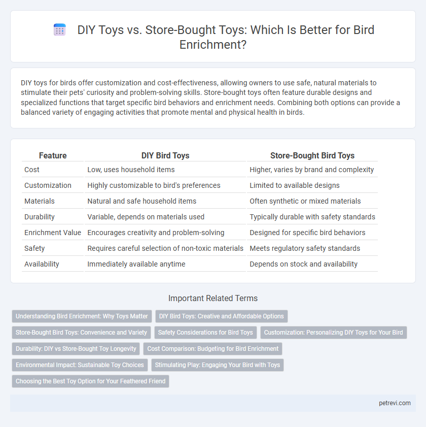 DIY Toys vs. Store-Bought Toys: Which Is Better for Bird Enrichment?