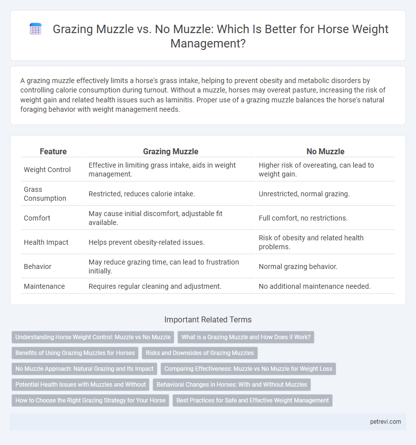 Grazing Muzzle vs. No Muzzle: Which Is Better for Horse Weight Management?