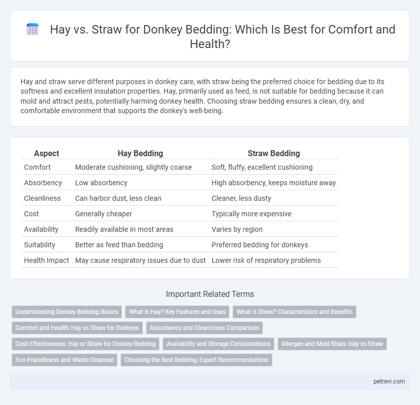 Hay vs. Straw for Donkey Bedding: Which Is Best for Comfort and Health?