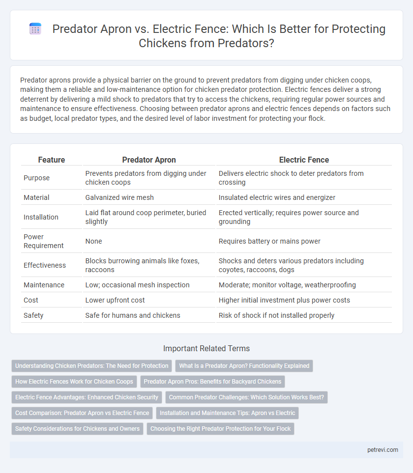 Predator Apron vs. Electric Fence: Which Is Better for Protecting Chickens from Predators?
