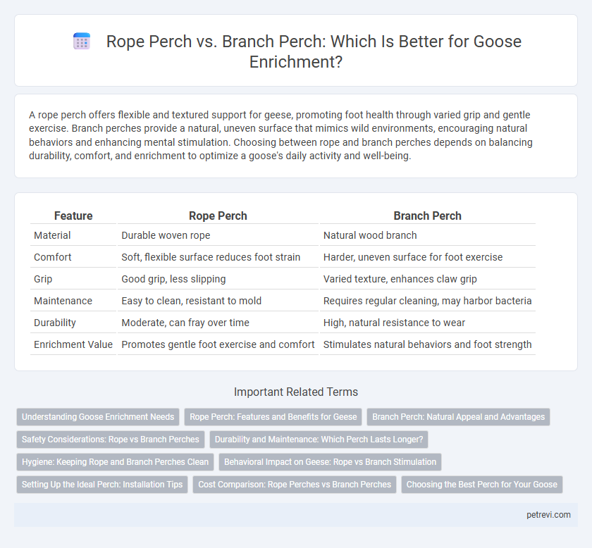 Rope Perch vs. Branch Perch: Which Is Better for Goose Enrichment?