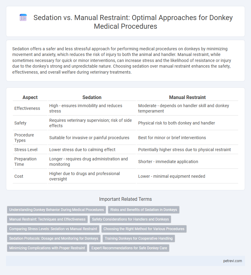 Sedation vs. Manual Restraint: Optimal Approaches for Donkey Medical Procedures
