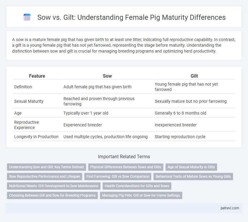 Sow vs. Gilt: Understanding Female Pig Maturity Differences