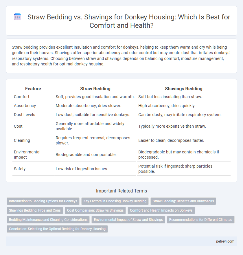 Straw Bedding vs. Shavings for Donkey Housing: Which Is Best for Comfort and Health?