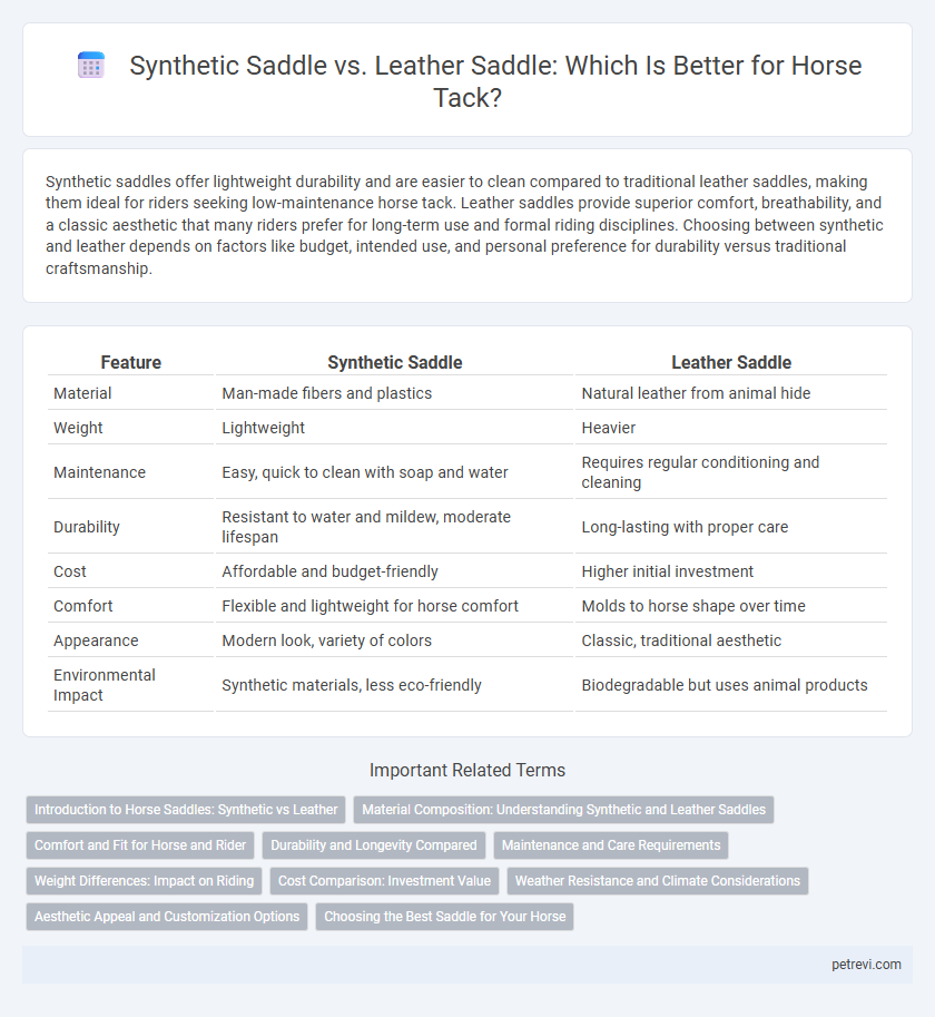 Synthetic Saddle vs. Leather Saddle: Which Is Better for Horse Tack?