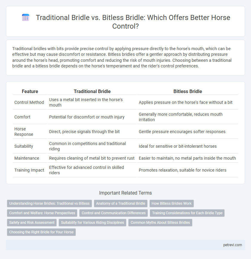 Traditional Bridle vs. Bitless Bridle: Which Offers Better Horse Control?