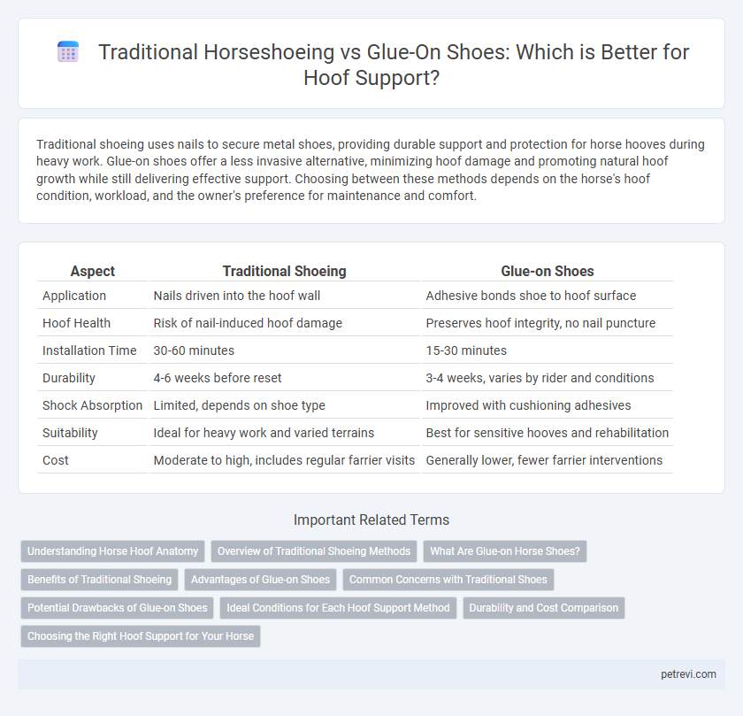 Traditional Horseshoeing vs Glue-On Shoes: Which is Better for Hoof Support?