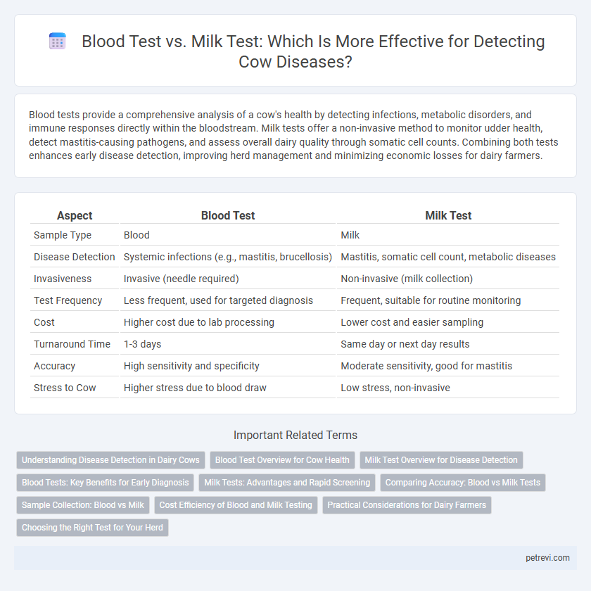 Blood Test vs. Milk Test: Which Is More Effective for Detecting Cow Diseases?