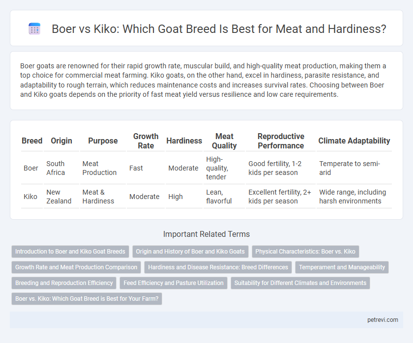 Boer vs Kiko: Which Goat Breed Is Best for Meat and Hardiness?
