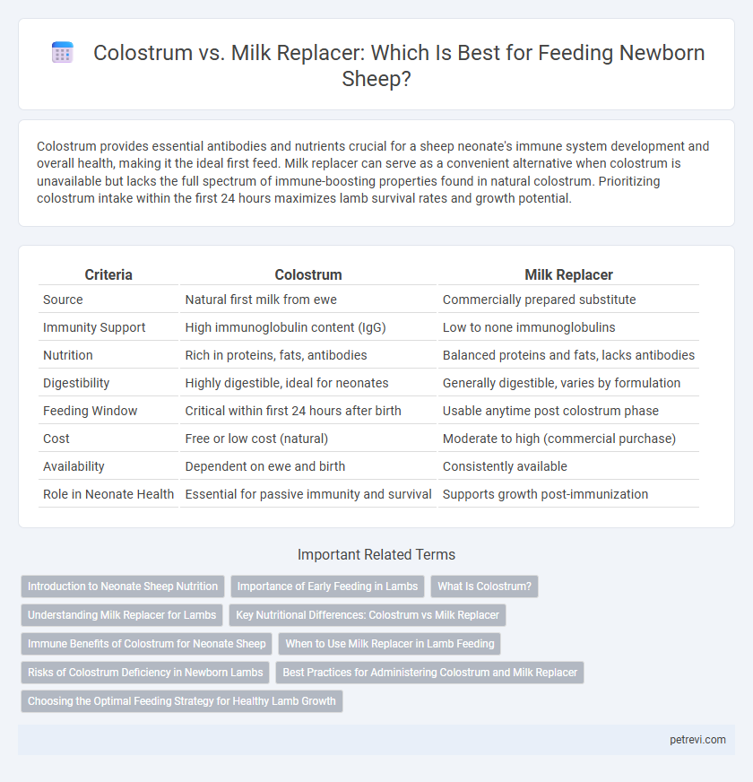 Colostrum vs. Milk Replacer: Which Is Best for Feeding Newborn Sheep?