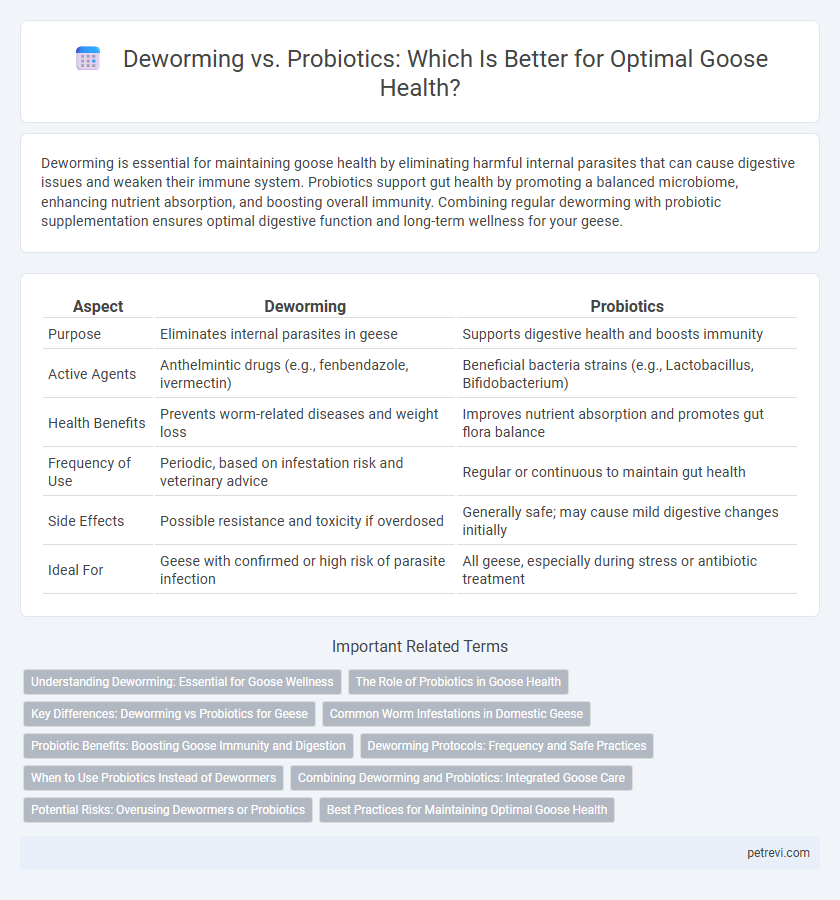 Deworming vs. Probiotics: Which Is Better for Optimal Goose Health?