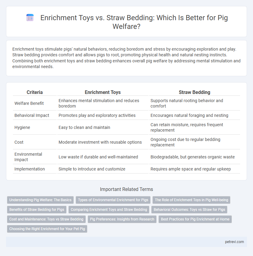 Enrichment Toys vs. Straw Bedding: Which Is Better for Pig Welfare?