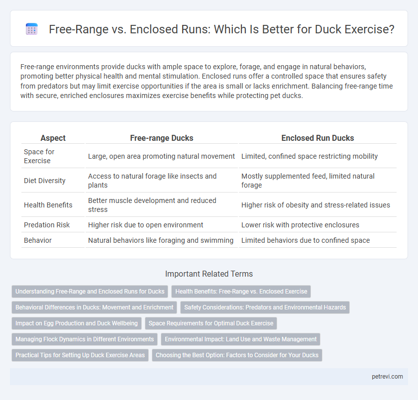 Free-Range vs. Enclosed Runs: Which Is Better for Duck Exercise?