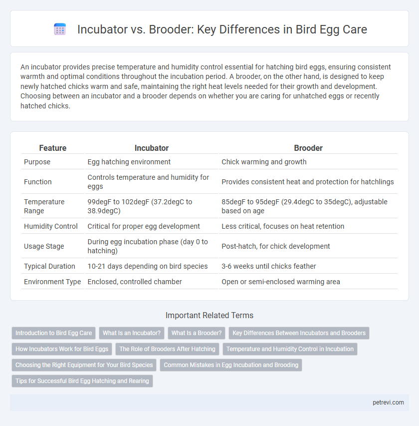 Incubator vs. Brooder: Key Differences in Bird Egg Care
