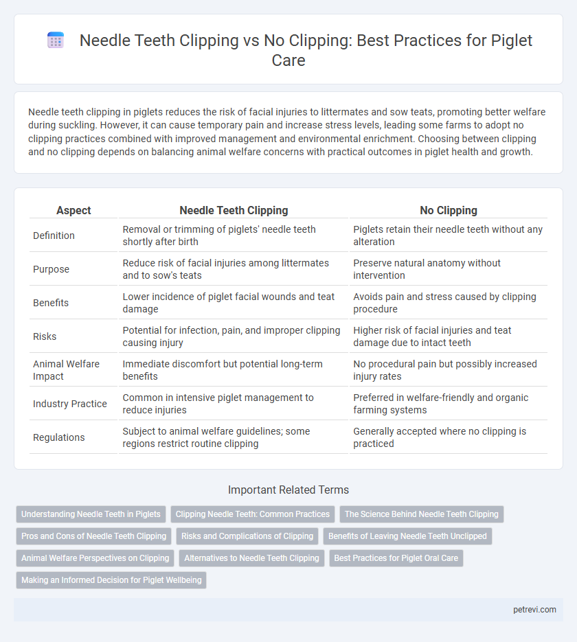Needle Teeth Clipping vs No Clipping: Best Practices for Piglet Care