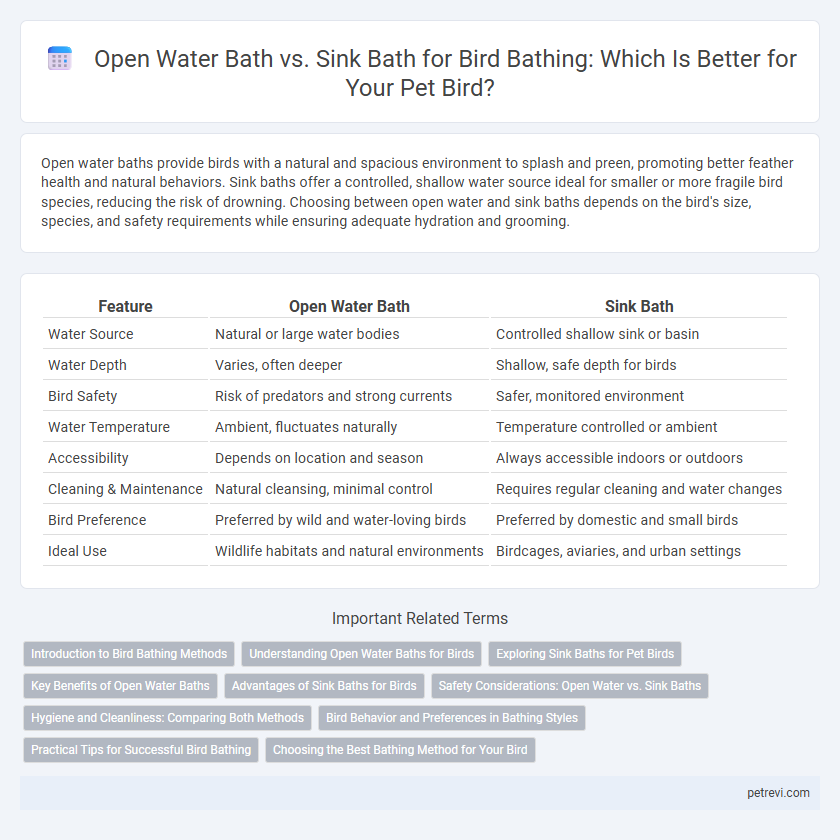 Open Water Bath vs. Sink Bath for Bird Bathing: Which Is Better for Your Pet Bird?