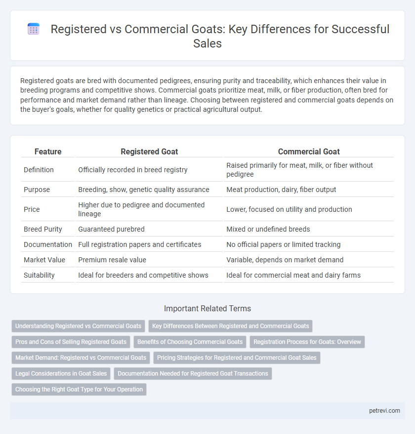 Registered vs Commercial Goats: Key Differences for Successful Sales