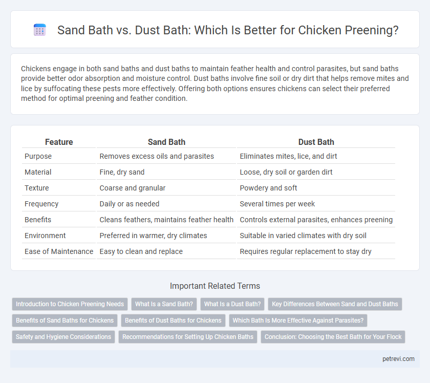 Sand Bath vs. Dust Bath: Which Is Better for Chicken Preening?