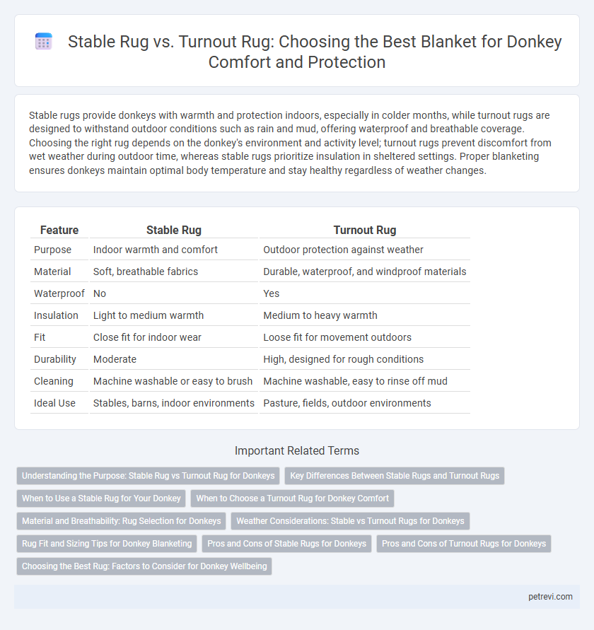 Stable Rug vs. Turnout Rug: Choosing the Best Blanket for Donkey Comfort and Protection
