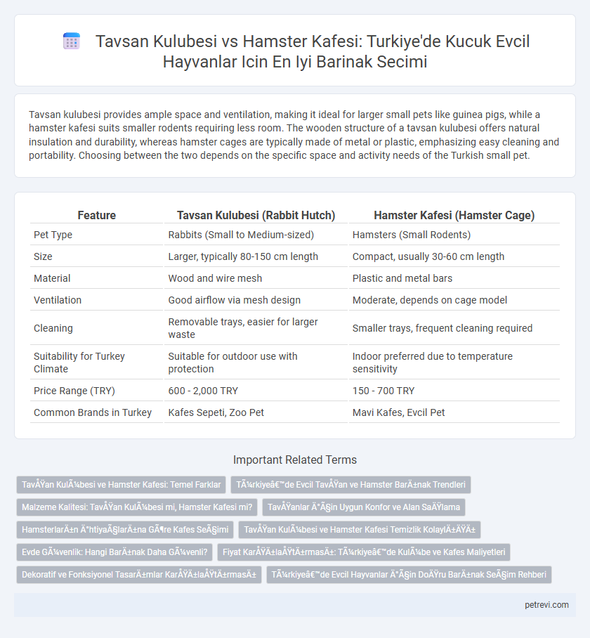 Tavsan Kulubesi vs Hamster Kafesi: Turkiye'de Kucuk Evcil Hayvanlar Icin En Iyi Barinak Secimi