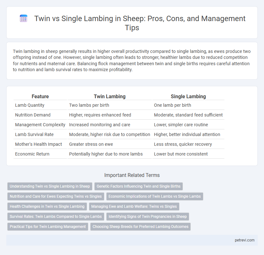 Twin vs Single Lambing in Sheep: Pros, Cons, and Management Tips