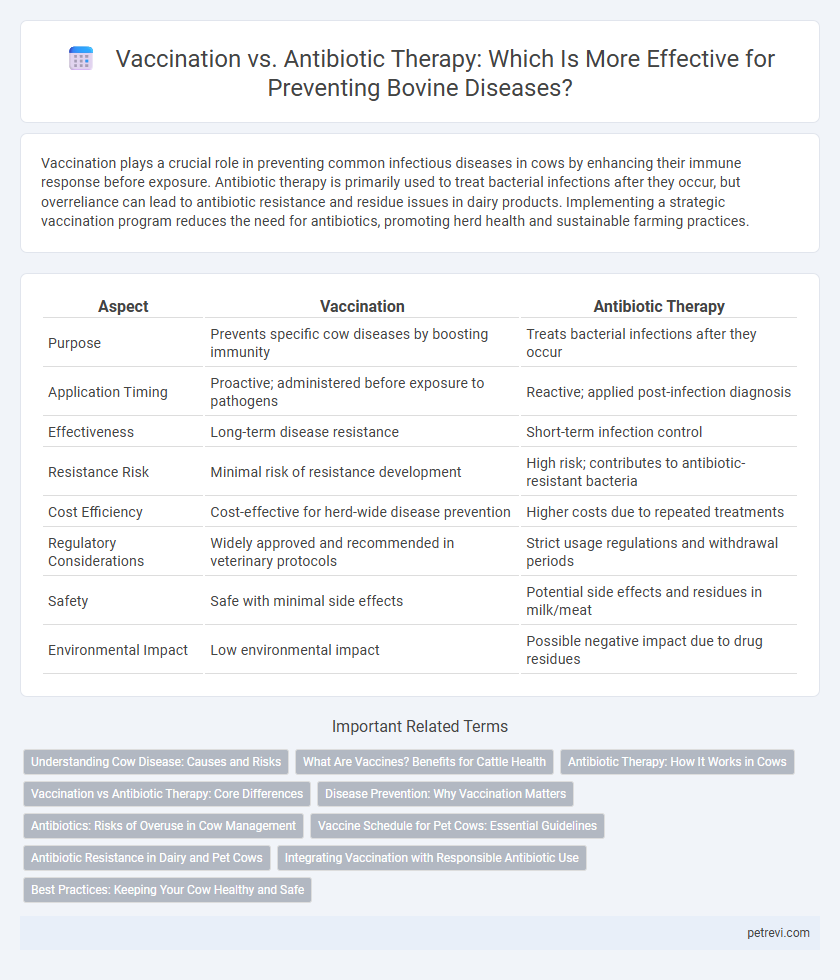 Vaccination vs. Antibiotic Therapy: Which Is More Effective for Preventing Bovine Diseases?