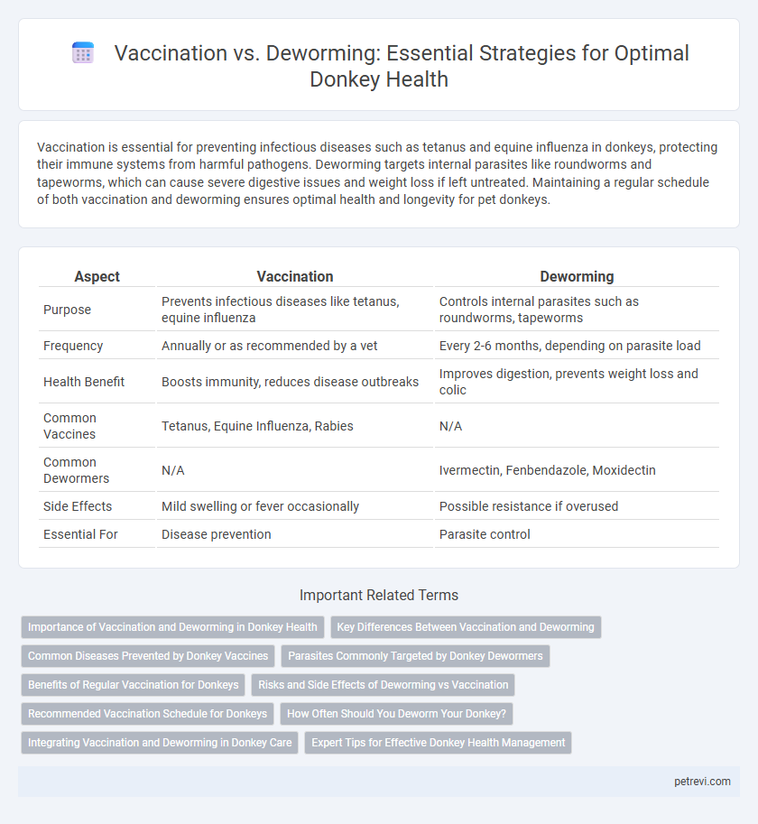 Vaccination vs. Deworming: Essential Strategies for Optimal Donkey Health