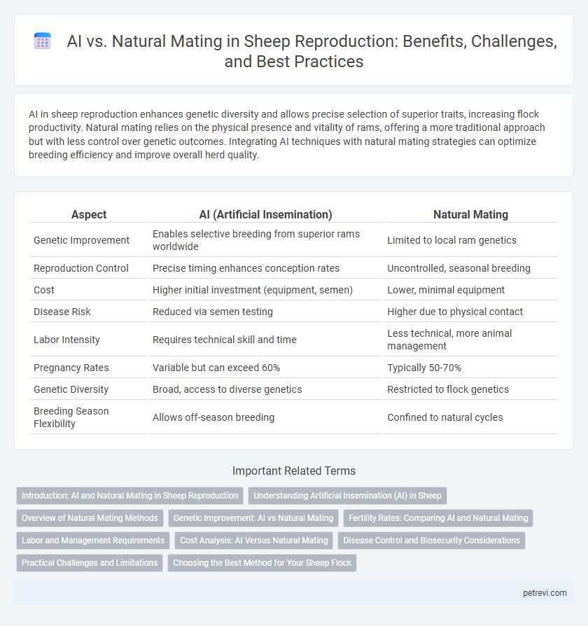 AI vs. Natural Mating in Sheep Reproduction: Benefits, Challenges, and Best Practices