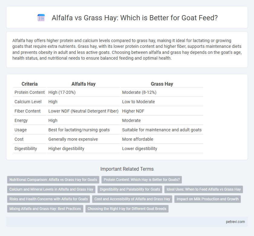 Alfalfa vs Grass Hay: Which is Better for Goat Feed?
