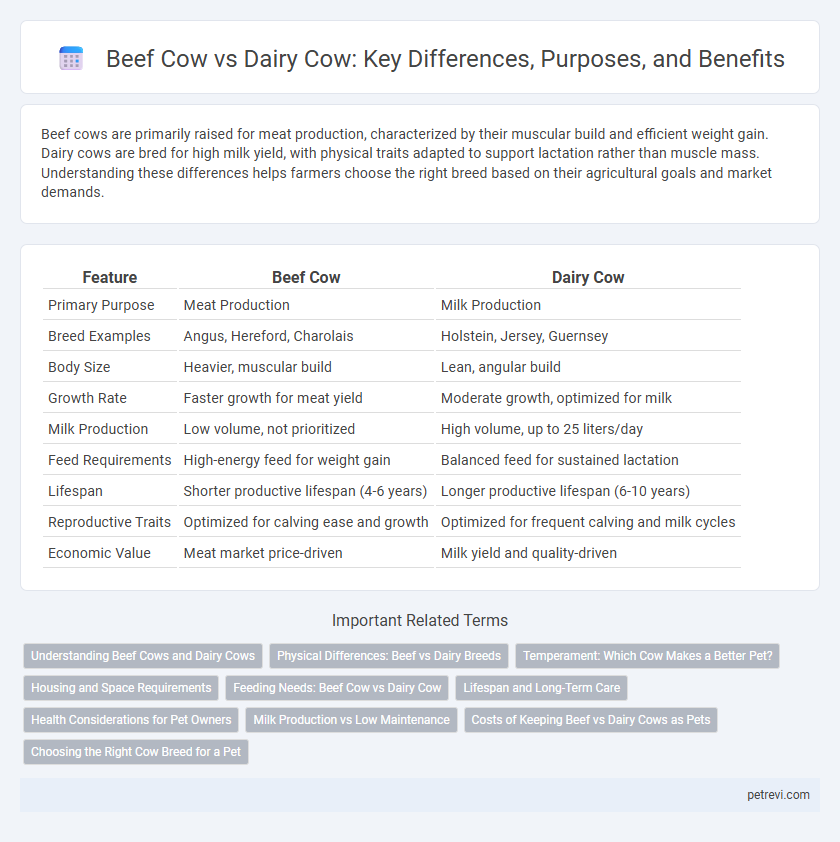 Beef Cow vs Dairy Cow: Key Differences, Purposes, and Benefits
