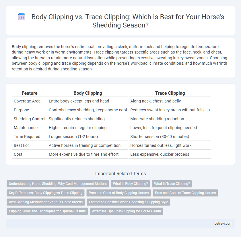 Body Clipping vs. Trace Clipping: Which is Best for Your Horse's Shedding Season?