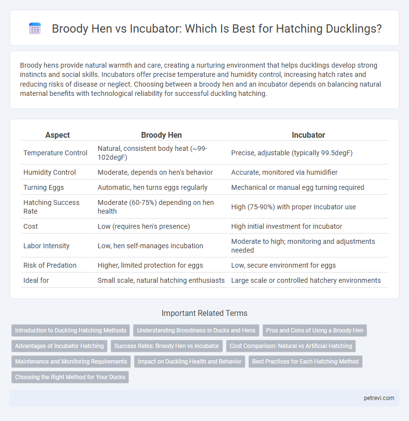 Broody Hen vs Incubator: Which Is Best for Hatching Ducklings?