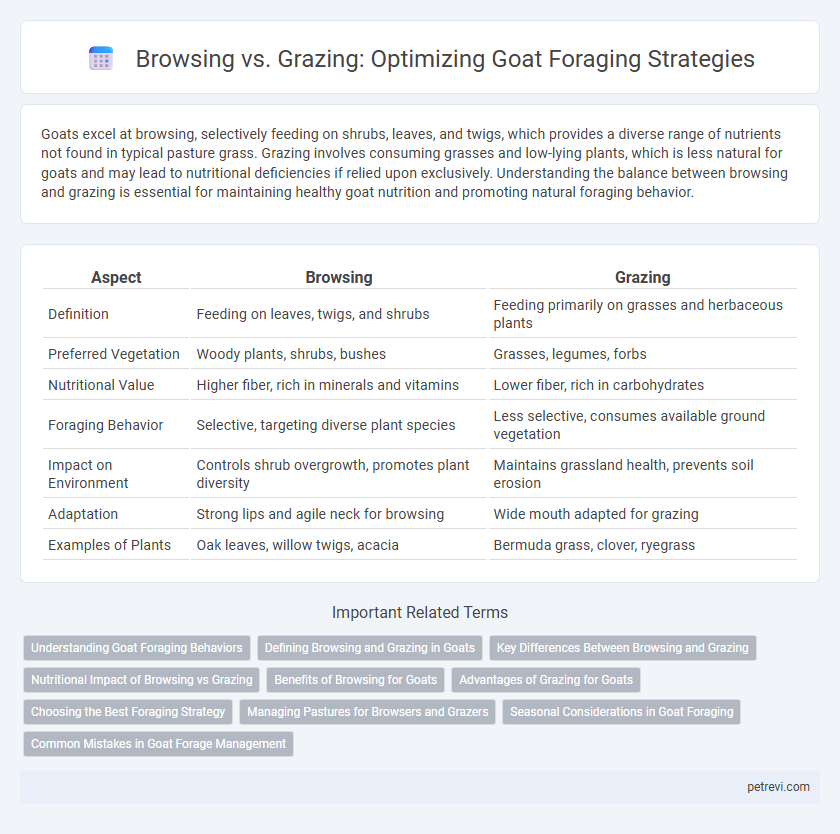 Browsing vs. Grazing: Optimizing Goat Foraging Strategies