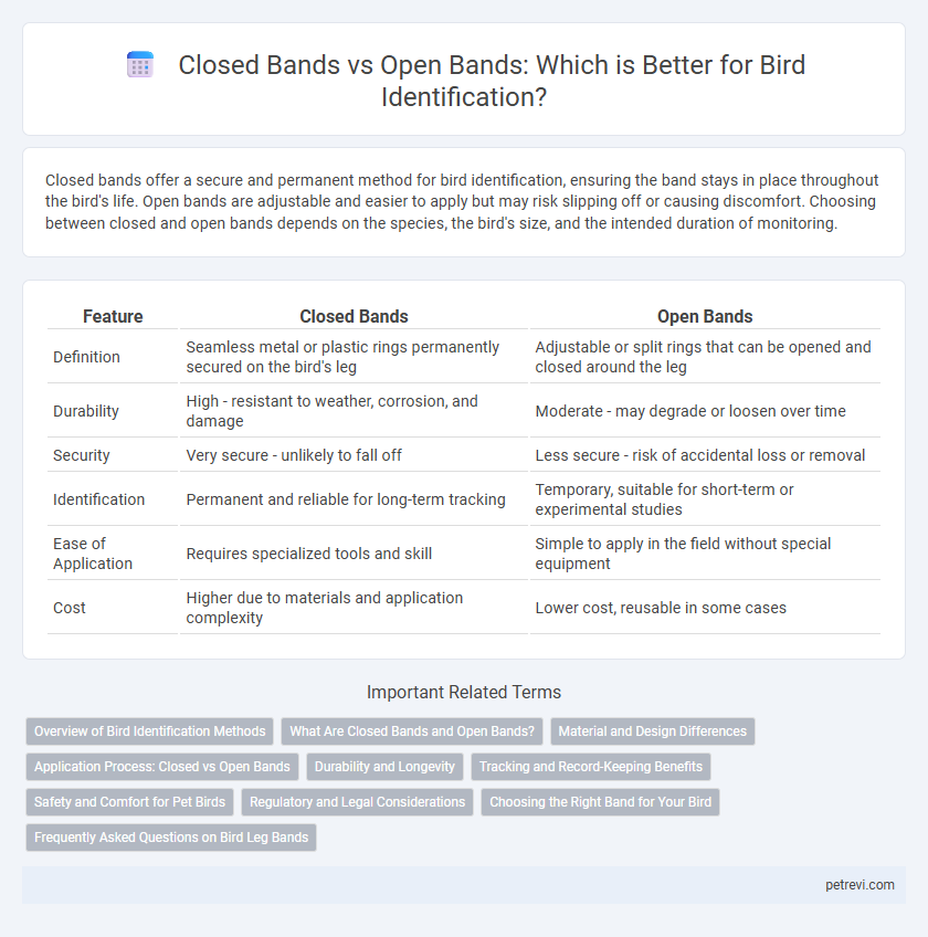 Closed Bands vs Open Bands: Which is Better for Bird Identification?