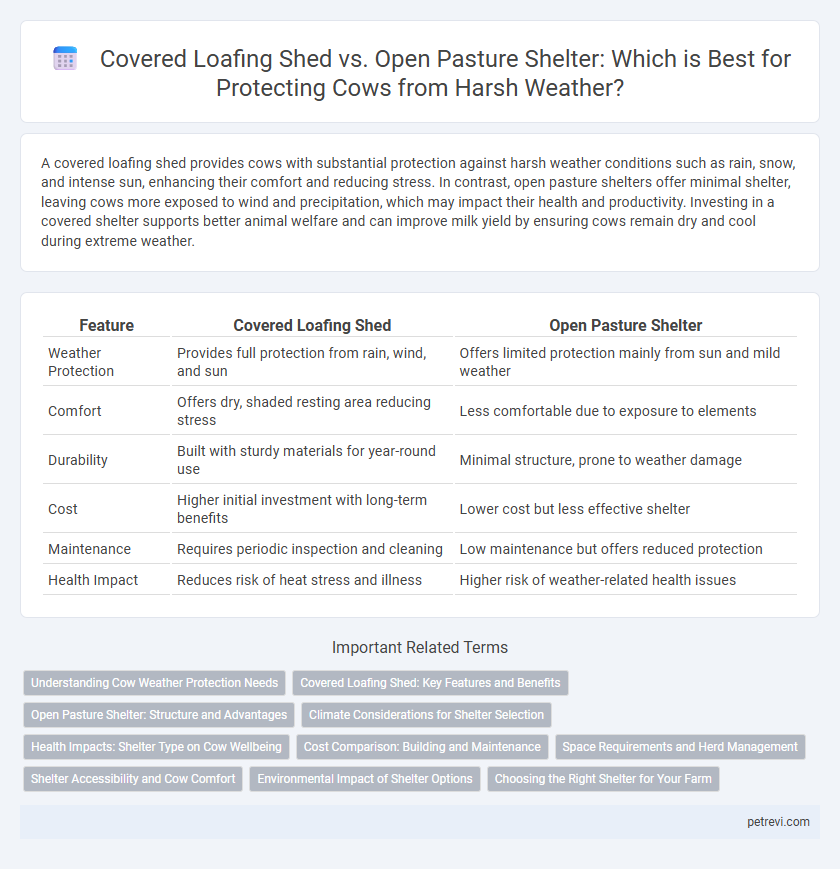 Covered Loafing Shed vs. Open Pasture Shelter: Which is Best for Protecting Cows from Harsh Weather?