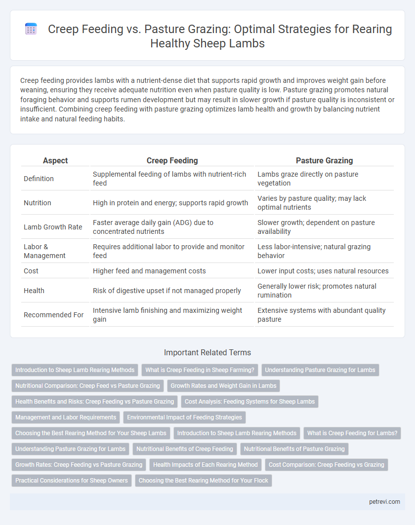 Creep Feeding vs. Pasture Grazing: Optimal Strategies for Rearing Healthy Sheep Lambs