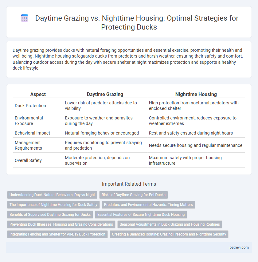 Daytime Grazing vs. Nighttime Housing: Optimal Strategies for Protecting Ducks