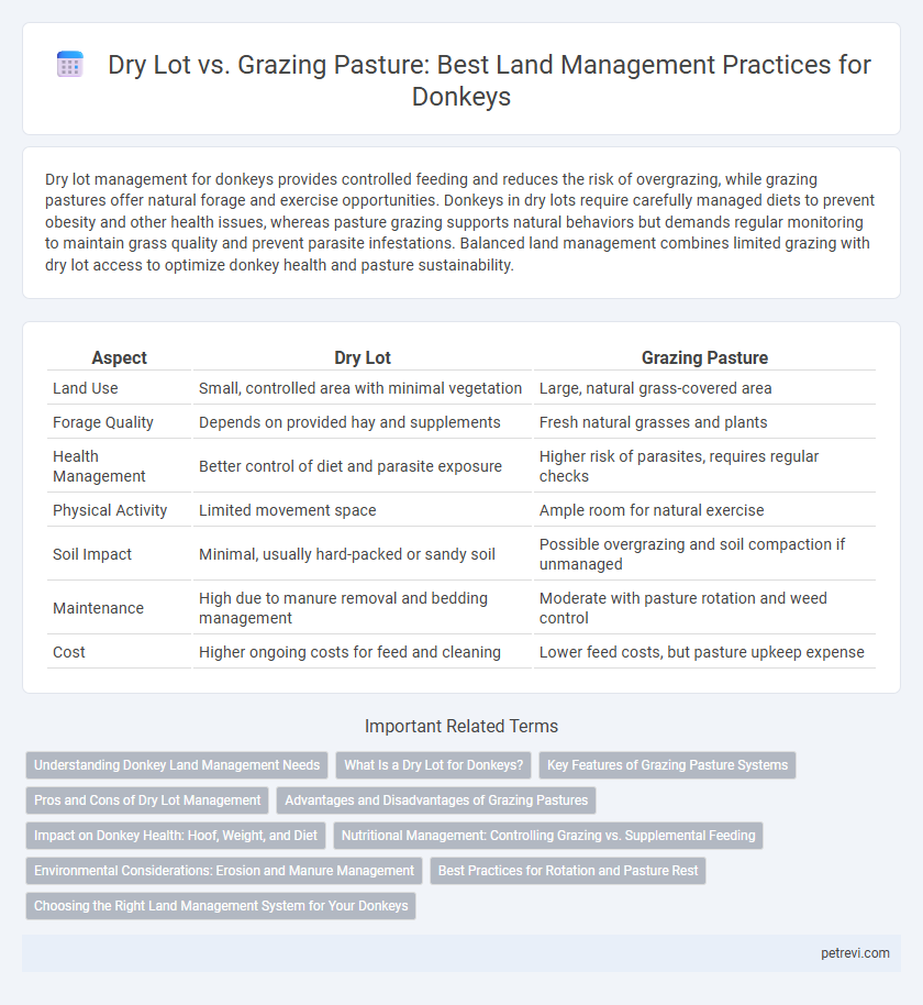 Dry Lot vs. Grazing Pasture: Best Land Management Practices for Donkeys