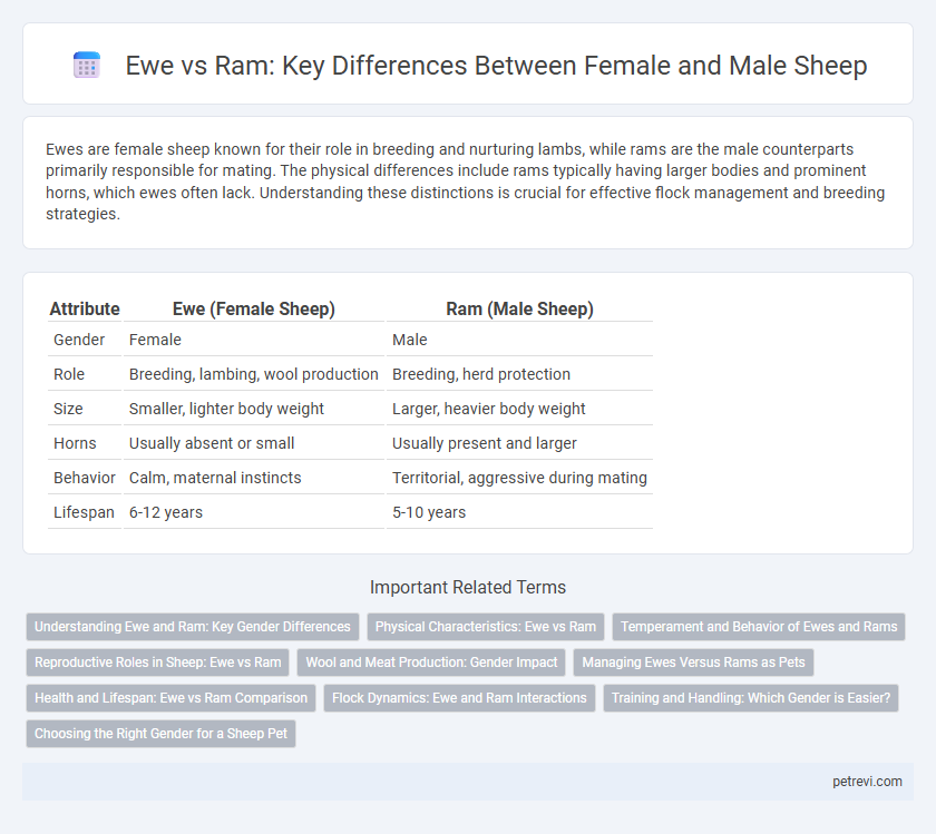 Ewe vs Ram: Key Differences Between Female and Male Sheep