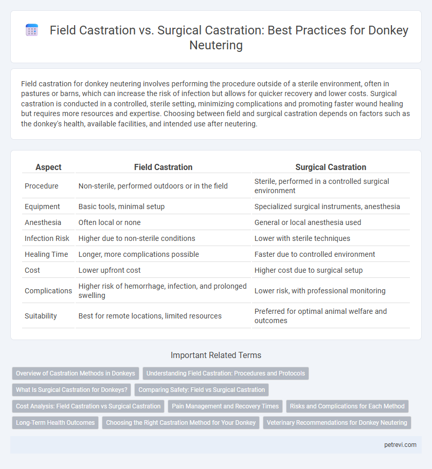 Field Castration vs. Surgical Castration: Best Practices for Donkey Neutering