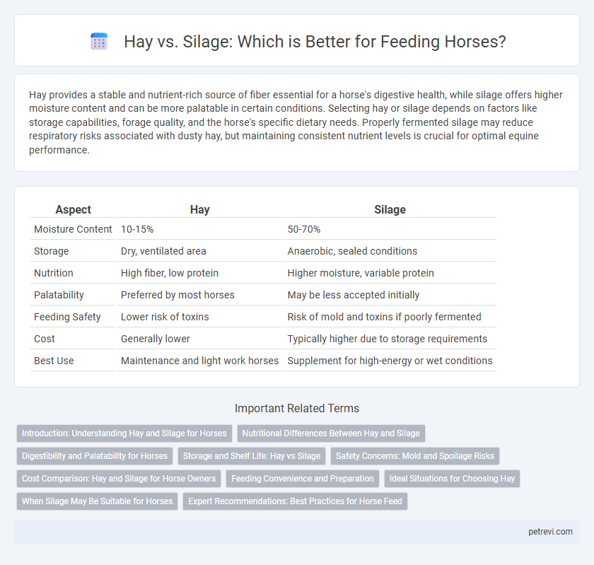 Hay vs. Silage: Which is Better for Feeding Horses?